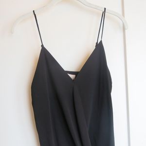 HM Black V-Neck Strappy Twist Shirt